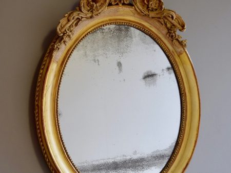 Crested Oval Mirror Cheap