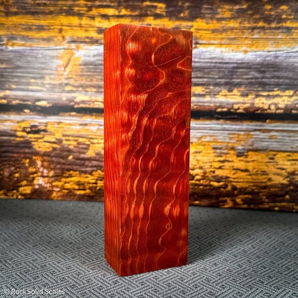 #2411 - Mandarin Orange Quilted Maple Block Online Hot Sale