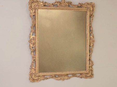 Crested Gold Gilt Mirror For Sale