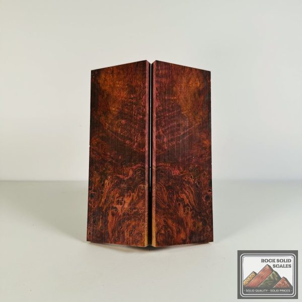 #2664 - Maroon and Gold Maple Burl Fashion