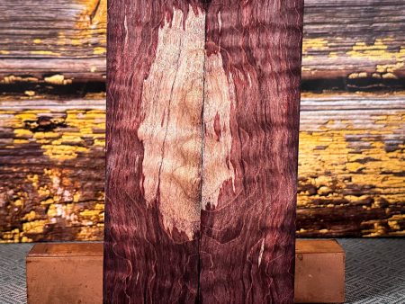 #2356 - Magenta and Black Double Dyed Curly Maple - Bargain Bin Online Sale