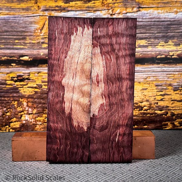 #2356 - Magenta and Black Double Dyed Curly Maple - Bargain Bin Online Sale