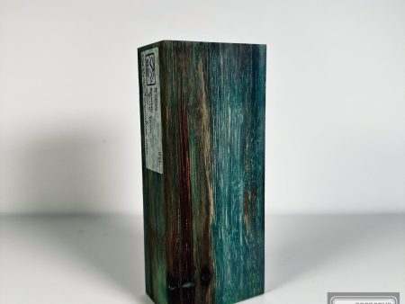 #2594 - Turquoise and Lime Spalted Alder Block Discount