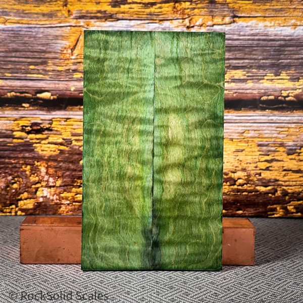 #2351 - Green and Yellow Double Dyed Curly Maple Cheap