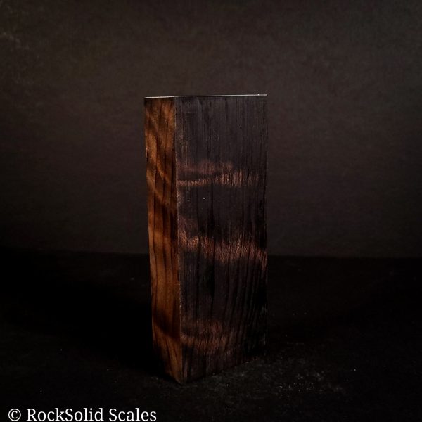 #2146 - Sinister Dyed Curly Redwood Block - K&G Stabilized Cheap