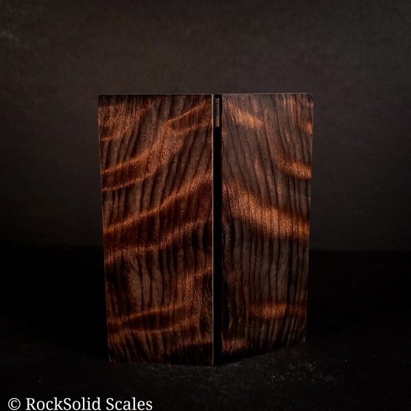 #2145 - Sinister Dyed Curly Redwood - K&G Stabilized Hot on Sale