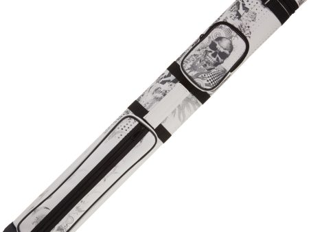 Eight Ball Mafia EBMC22M 2x2 Hard Cue Case -Grey Skull on Fire For Sale