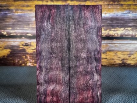 #2387 - Blue Red Double Dyed Quilted Maple - K&G Stabilized Sale