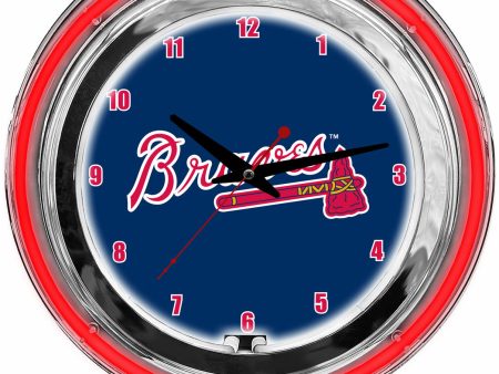 Atlanta Braves Clock Neon 14  Sale