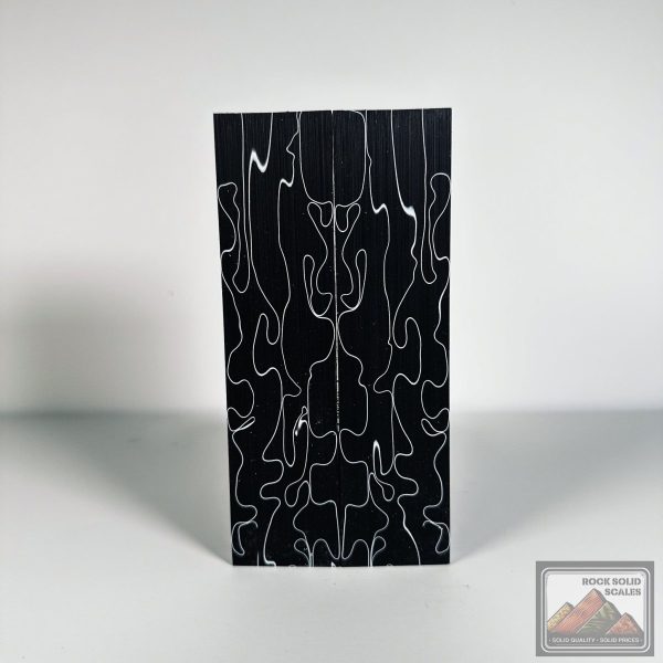 #2585 - Black White Swirl Acrylic For Cheap