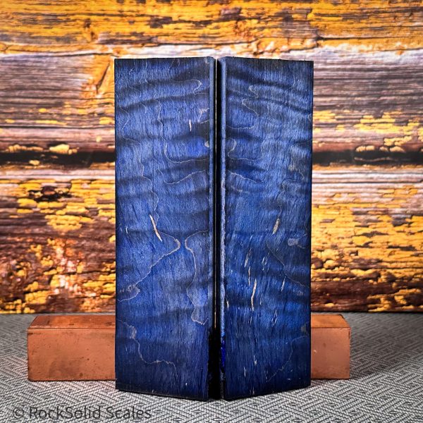 #2359 - Blue and Black Double Dyed Curly Maple Online Hot Sale