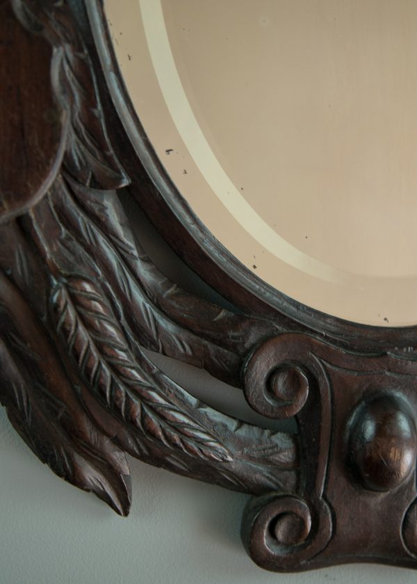 Black Forest Style Carved Bevelled Mirror Online