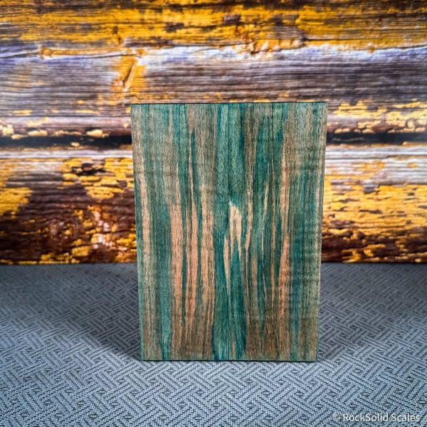 #2447 - Teal and Grey Curly Maple - Bargain Bin Online