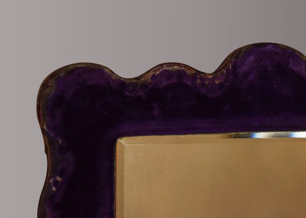 Purple Velvet Dressing Table Mirror with Stand Online Hot Sale