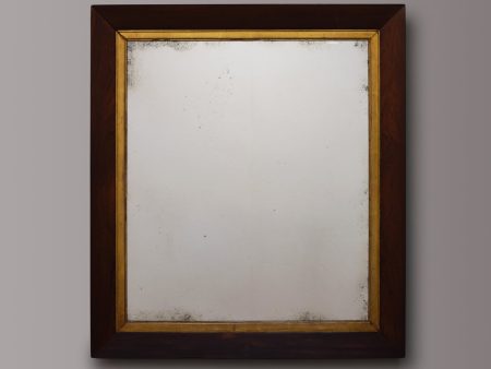 Walnut Mirror with Gilt Slip For Discount