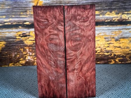 #2480 - Red and Magenta Double Dyed Exhibition Grade Angelstep Quilted Maple - Bargain Bin Fashion