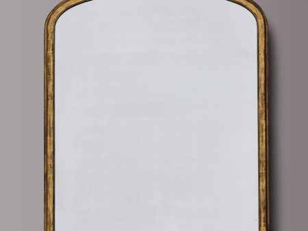 Early 19th Century English Gold Gilt over Taupe Bole Overmantel Mirror Discount