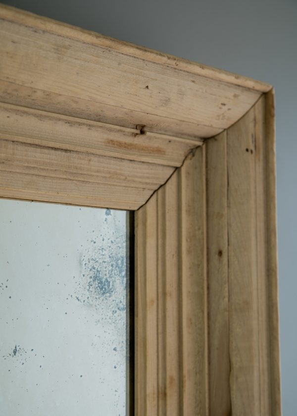 19th Century Stripped Pine Mirror Hot on Sale