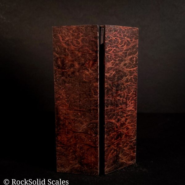 #2141 - Black Orange Double Dyed Redwood Burl - K&G Stabilized Supply