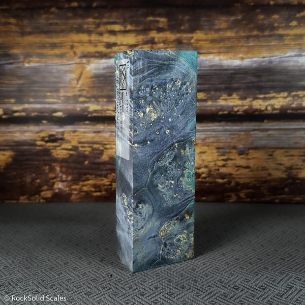 #2399 - Blue Dyed Box Elder Burl Block Online