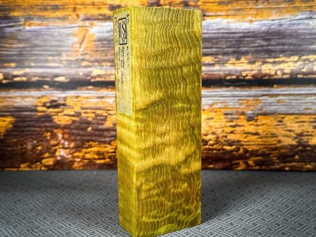 #2412 - Springtime Green Quilted Maple Block - Bargain Bin Hot on Sale