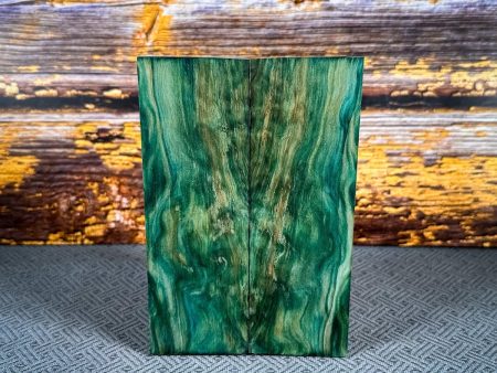 #2422 - Green and Teal Double Dyed Curly Sugi Pine For Sale