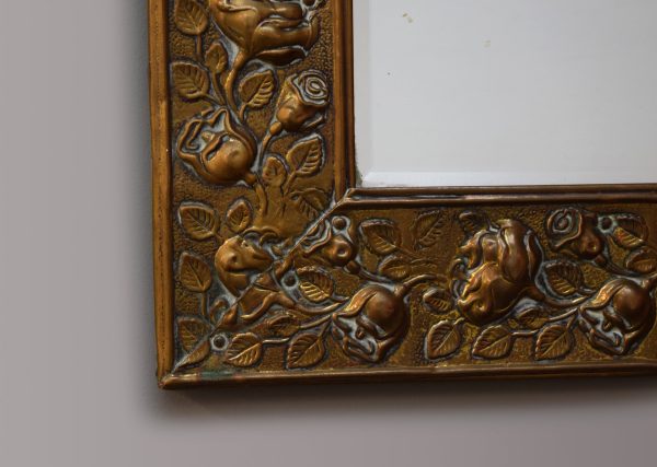 Arts & Crafts Brass Mirror Online Sale