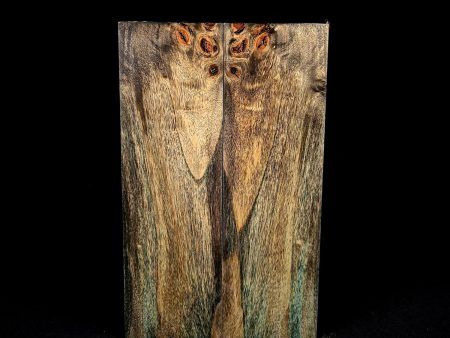 #1005 - Peacock Green and Black Dyed Black Poplar Burl *BARGAIN BIN* Sale