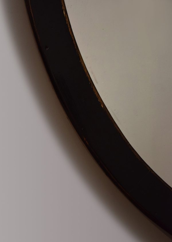 Large Ebonised & Gilt Oval Mirror Online