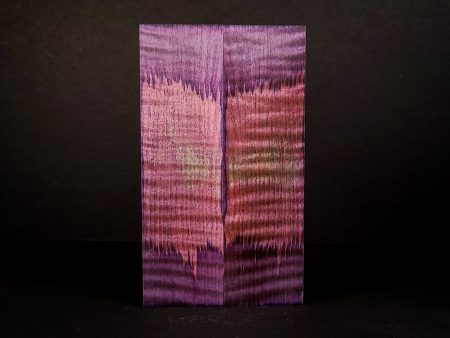 #2118 - Magenta and Purple Double Dyed Curly Maple - K&G Stabilized For Discount