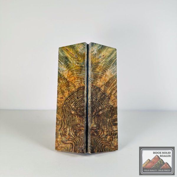 #2704 - Steel Blue and Yellow Black Ash Burl on Sale