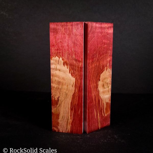 #2144 - Red Dyed Maple Burl - K&G Stabilized Online