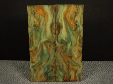 #2299 - Green and Orange Double Dyed Curly Sugi Pine Online Sale