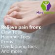 Mars Wellness Gel Toe Separators 2 Pair - Correct Bunions, Overlapping Toe, Crooked Toe - Hammer Toe Straightener Spacer - Universal Size Online now