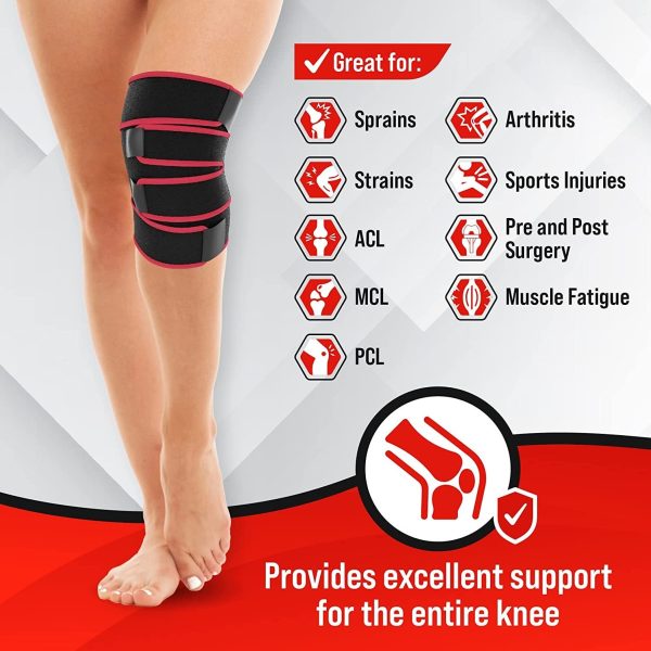 Mars Wellness Knee Ice Wrap Pack - Gel Compression Brace Cold Hot Gel Packs - Knee Wrap for Meniscus Patella, Tendonitis, ACL, Arthritis and Athletic Injuries Cheap